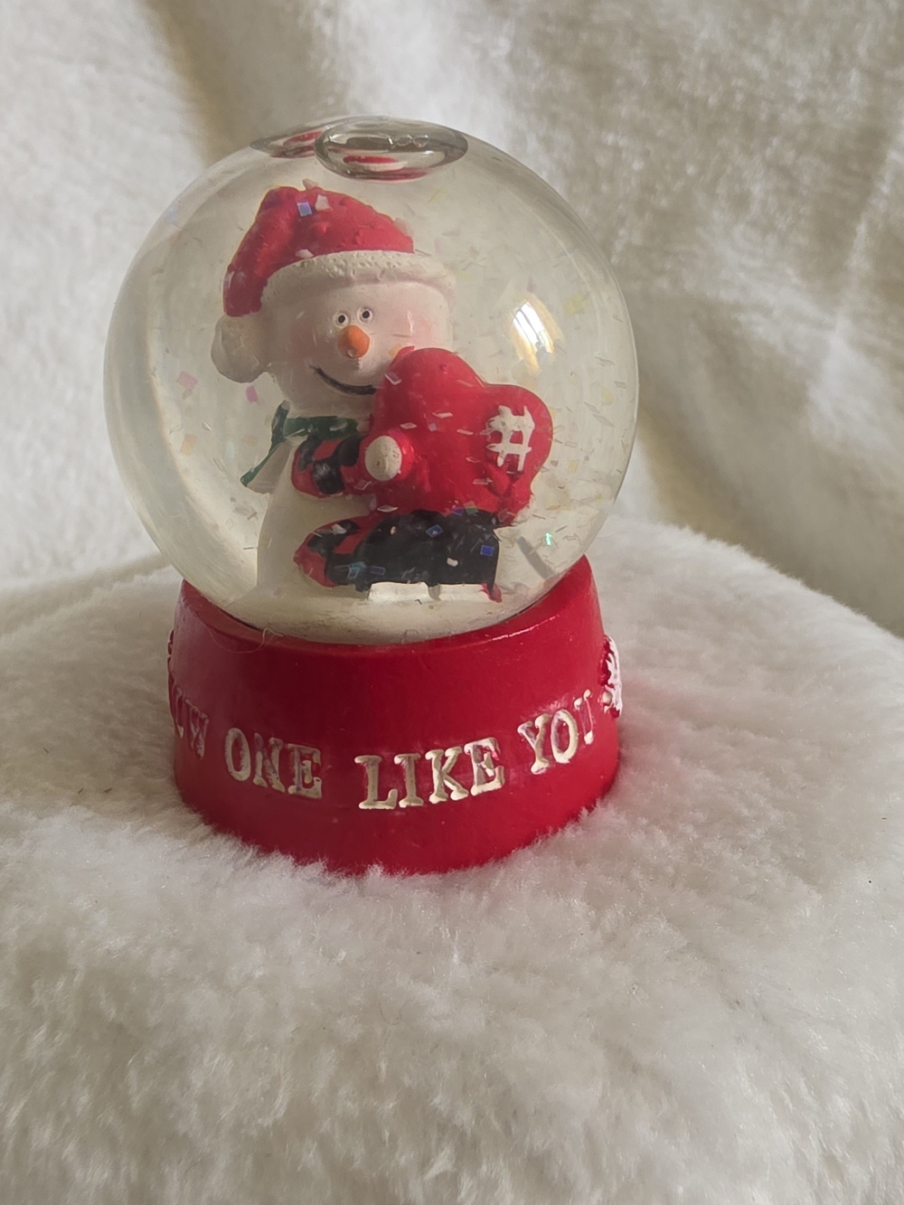 Blossom Bucket "Snow One Like You" Mini Snowman Christmas Snow Globe